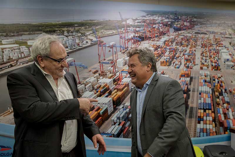 Philippe Le Houérou with Roberto Negro, CEO of Exolgan, in Buenos Aires in 2016.