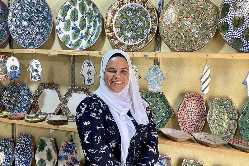 Randa Omar is the first female potter in her family.