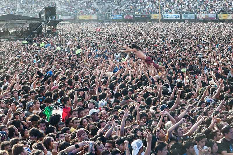 Crowd at the Vive Latino Festival.