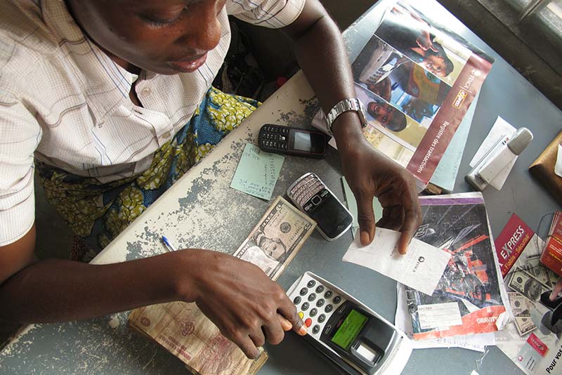 IFC client FINCA provides mobile banking in the Democratic Republic of Congo.