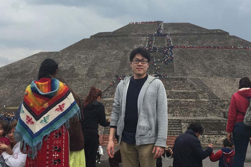 Ogawa in Teotihuacan, Mexico during a visit in 2015.