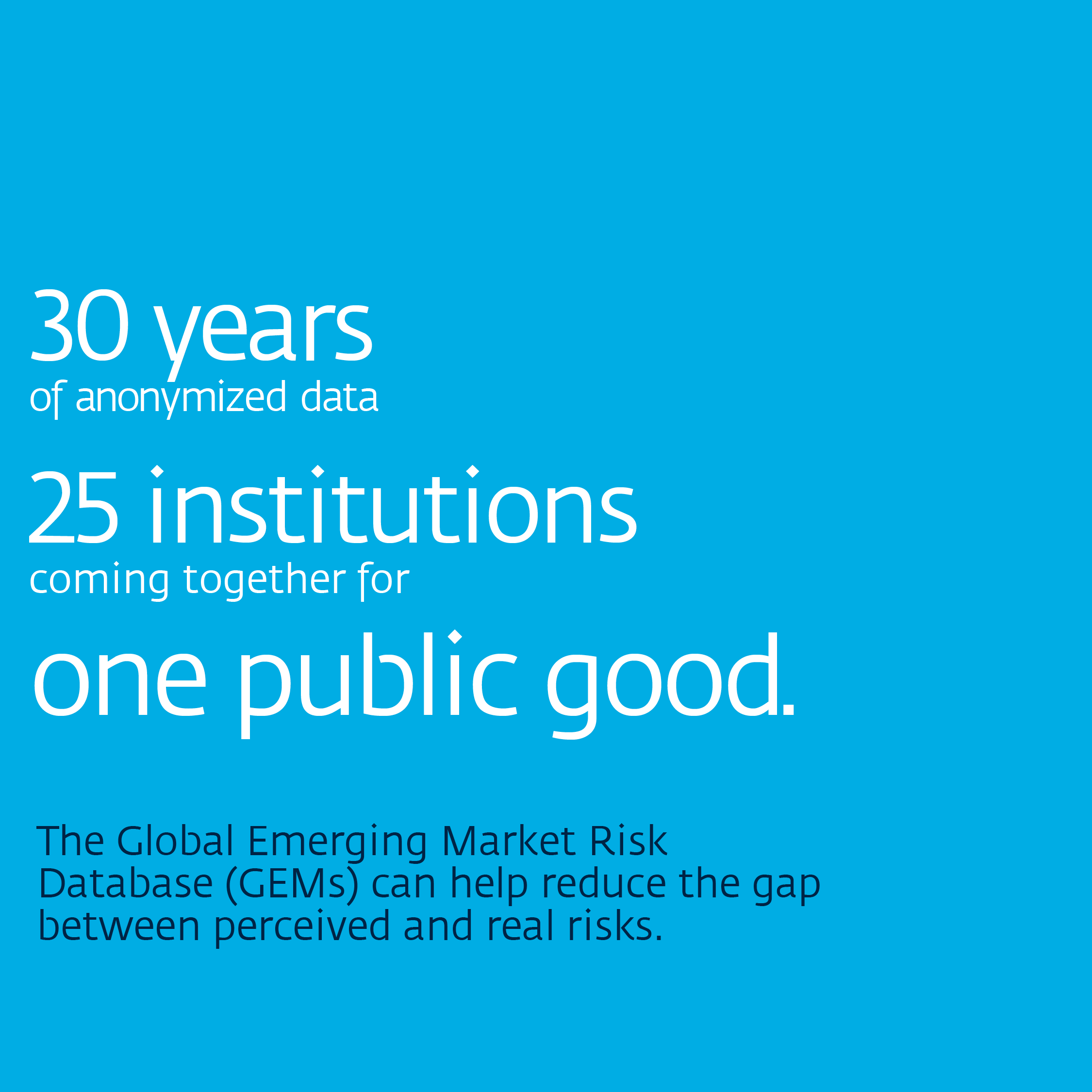 GEMs database provides 30 years of anonymized data from 25 institutions for public good.
